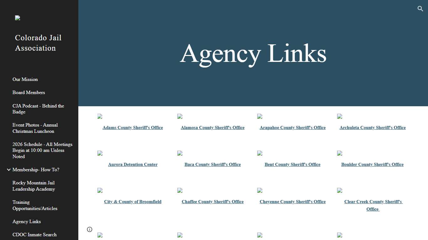 Colorado Jail Association - Agency Links